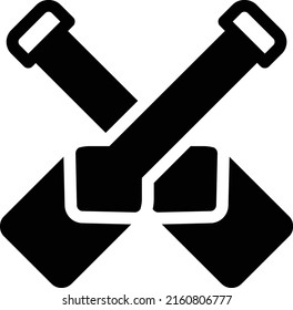 paddles  Vector illustration on a transparent background. Premium quality symmbols. Glyphs vector icons for concept and graphic design. 
