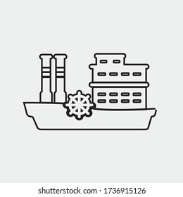 paddlewheel vector icon illustration sign