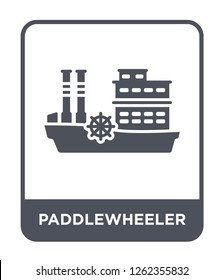 paddlewheeler icon vector on white background, paddlewheeler trendy filled icons from Transportation collection, paddlewheeler simple element illustration