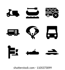paddling, emblem, nautical and watercraft icons in Travel vector set. Graphics for web and design