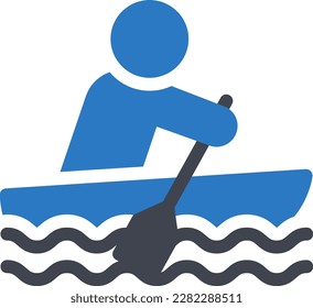 paddling Vector illustration on a transparent background. Premium quality symmbols. Glyphs vector icons for concept and graphic design. 
