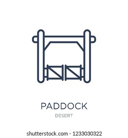 Paddock icon. Trendy flat vector Paddock icon on white background from Desert collection, vector illustration can be use for web and mobile, eps10