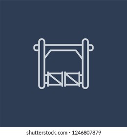 Paddock icon. Trendy flat vector Paddock icon on dark blue background from Desert  collection