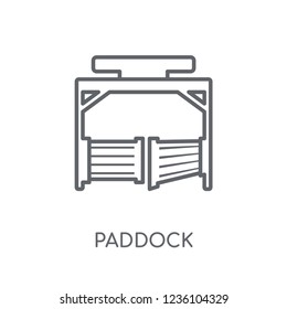 Paddock linear icon. Modern outline Paddock logo concept on white background from Desert collection. Suitable for use on web apps, mobile apps and print media.