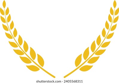 Paddy Leaf Logo Vector Illustration