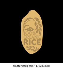 Paddy Rice Premium Organic Natural Product Banner Logo Vector Design