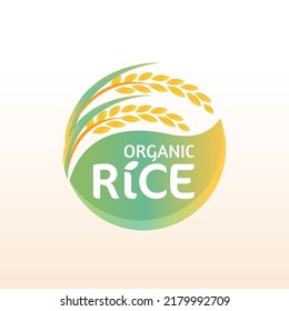 Paddy Rice Premium Organic Natural Product Banner Logo Vector Design