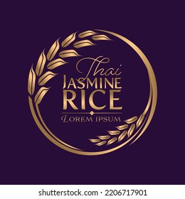 Paddy Rice Premium Organic Natural Product Banner Logo Vector Design