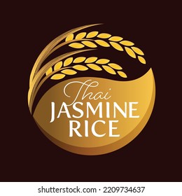 paddy rice premium organic natural product banner logo vector design