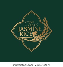 paddy rice premium organic natural product banner logo vector design