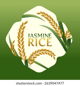 paddy rice premium organic natural product banner logo vector design