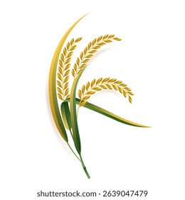 paddy rice premium organic natural product banner logo vector design