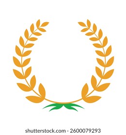 paddy symbol circle frame logo vector design