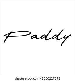 paddy text for T-shirt print and other use on white background.