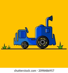 A paddy tractor ready for use