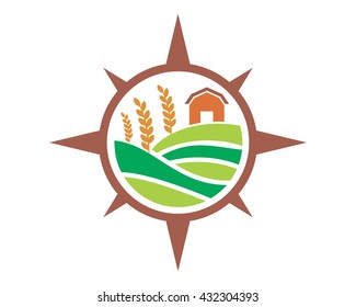 Paddy Wheat Icon Agriculture Agricultural Harvest Farming Image Vector