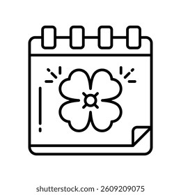 Paddy's Day vector outline icon. EPS 10 file