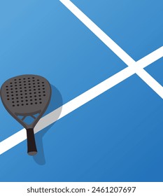 Padel background padel racket ball court background template design vector