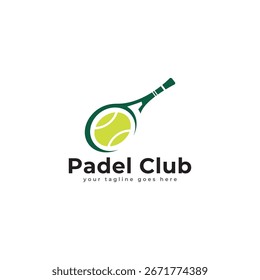padel club logo  vector template 