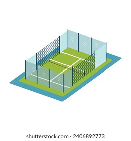 ejemplo de juego de padel court aislado