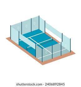 padel court modern illustration isolated