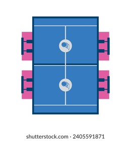 padel court sport illustration isolated