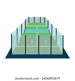 padel court synthetic illustration isolated