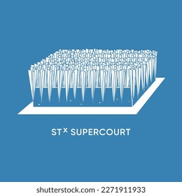 Padel grass turf straight strands vector