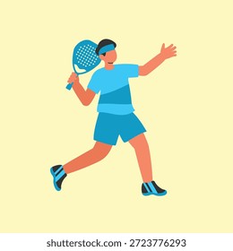 Projeto de vetor de movimento de ilustração de padel