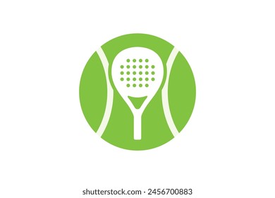 Padel logo padel ball club icon logo design vector