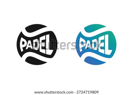Padel logo, padel ball logo design vector
