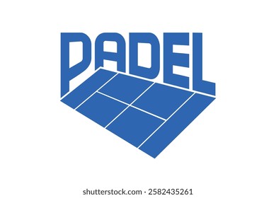 Padel logo, padel court logo design vector