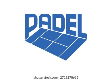 Padel logo, padel court logo design vector