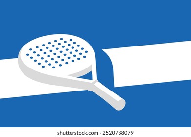 Padel Logo Paddel Racket mit Ball Logo Design Vektor