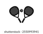 Padel logo padel Racket with ball logo design vector