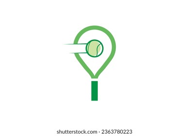 Padel logo padel Racket with ball logo design vector