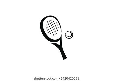 Padel logo padel Racket with ball logo design vector