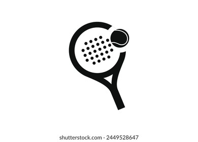 Padel logo padel Racket with ball logo design vector