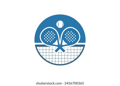 Padel logo padel Racket con bola logo diseño Vector