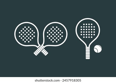 Padel logo padel Racket with ball logo design vector