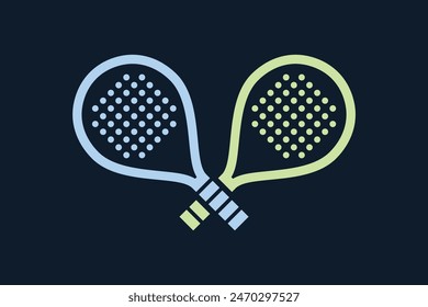 Padel logo padel Racket with ball logo design vector