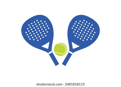 Padel logo padel Racket with ball logo design vector