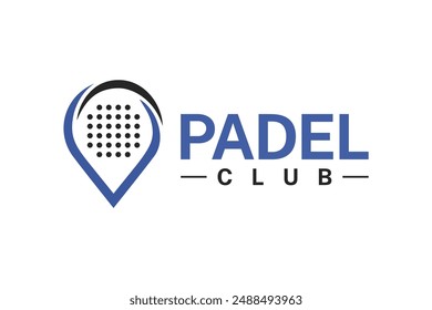 Padel logo padel Racket with ball logo design vector