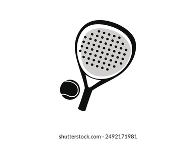 Padel logo padel Racket with ball logo design vector