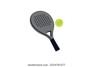 Padel logotipo padel Racket com bola logotipo design vetor