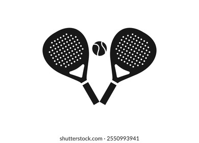 Padel logotipo padel Racket com bola logotipo design vetor