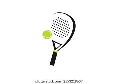 Padel logo padel Racket with ball logo design vector