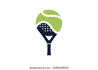 Padel logo padel Racket with ball logo design vector