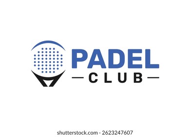 Padel logo padel Racket with ball logo design vector