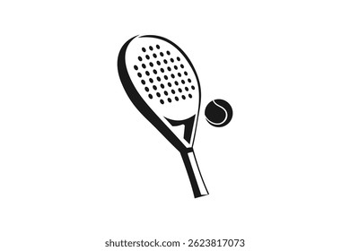 Padel logo padel Racket with ball logo design vector